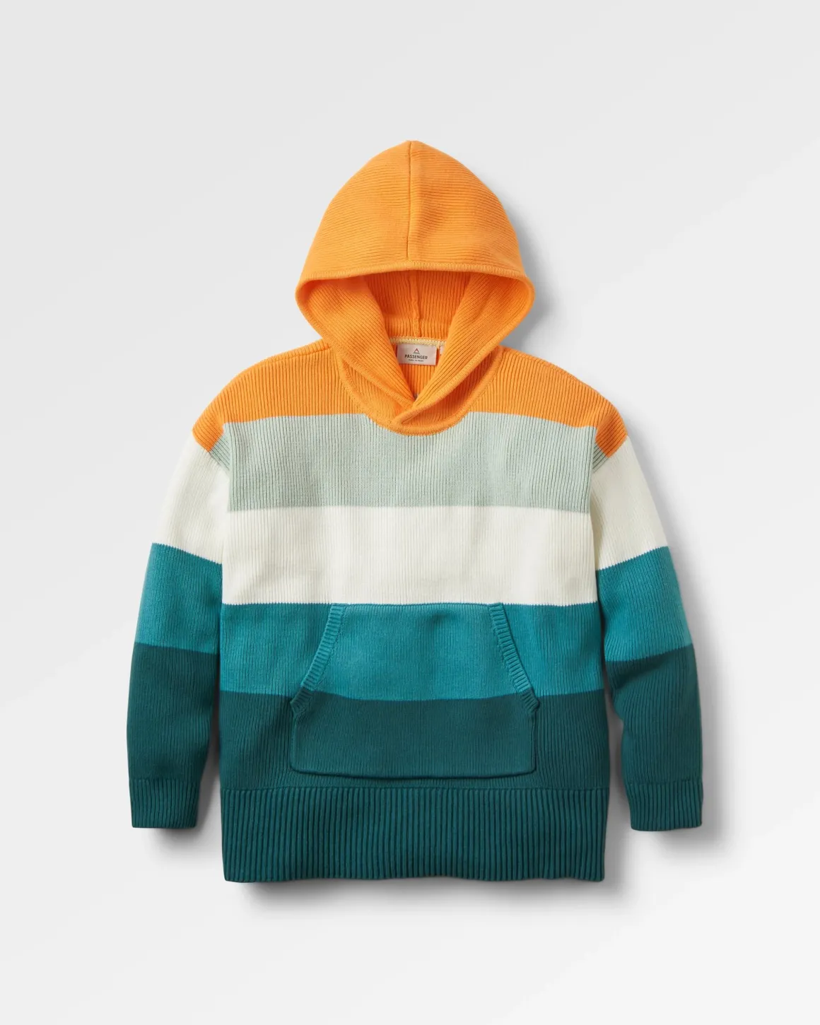 Hoodie en coton bio tricoté oversize Moments - Multi Rayures