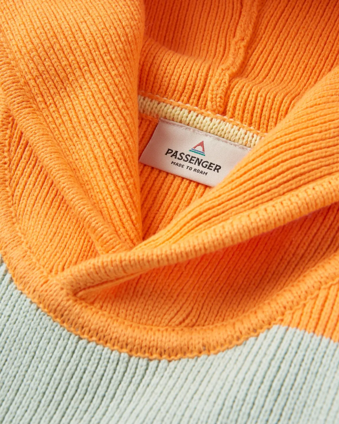 Hoodie en coton bio tricoté oversize Moments - Multi Rayures