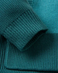 Hoodie en coton bio tricoté oversize Moments - Multi Rayures