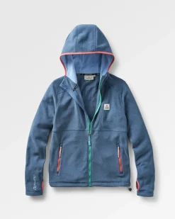 Hoodie en polaire recyclée pour femmes - Dark Denim Marl