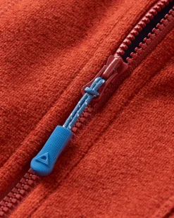 Hoodie en polaire recyclée pour hommes Pinegrove - Rouge Ocre