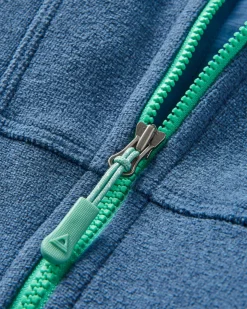 Hoodie en polaire recyclée Polartec® pour hommes - Denim foncé chiné