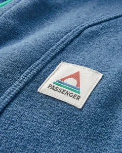 Hoodie en polaire recyclée Polartec® pour hommes - Denim foncé chiné