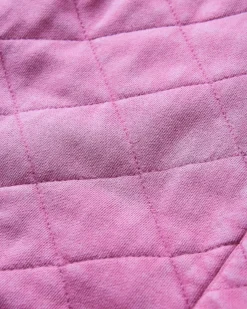Hoodie matelassé recyclé à boutons-pression Clementine - Mauve Haze