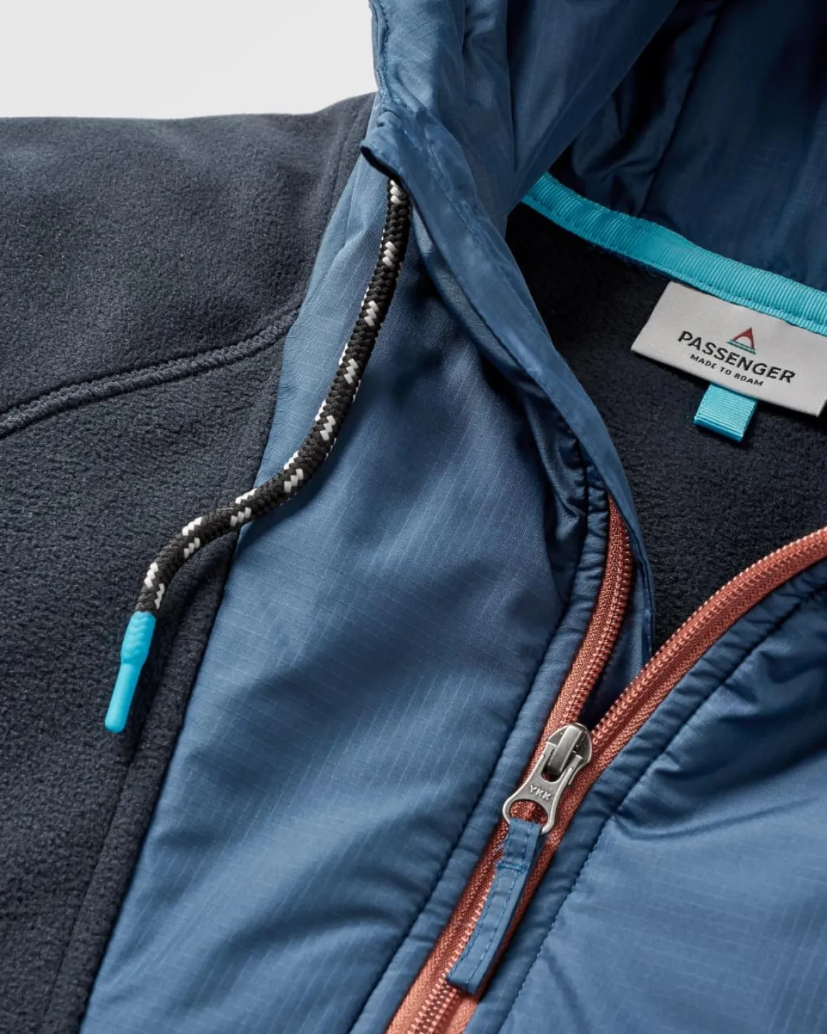 Hoodie Woodland 1/2 Zip en Polaire Recyclée - Deep Navy/Baked Clay