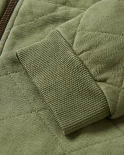Hoodie zippé intégral matelassé recyclé Getaway - Khaki
