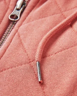 Hoodie zippé intégral matelassé recyclé Getaway - Orange brûlé