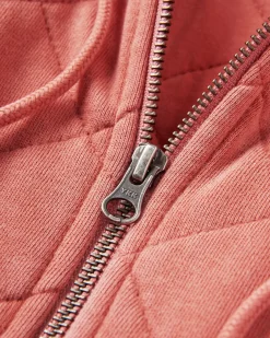 Hoodie zippé intégral matelassé recyclé Getaway - Orange brûlé