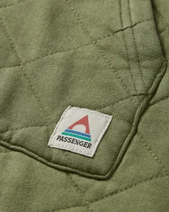 Hoodie zippé intégral matelassé recyclé Getaway - Khaki