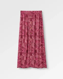 Jupe Hannah - Patchwork Vintage Bordeaux