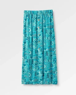 Jupe Hannah - Patchwork Vintage Bleu Piscine