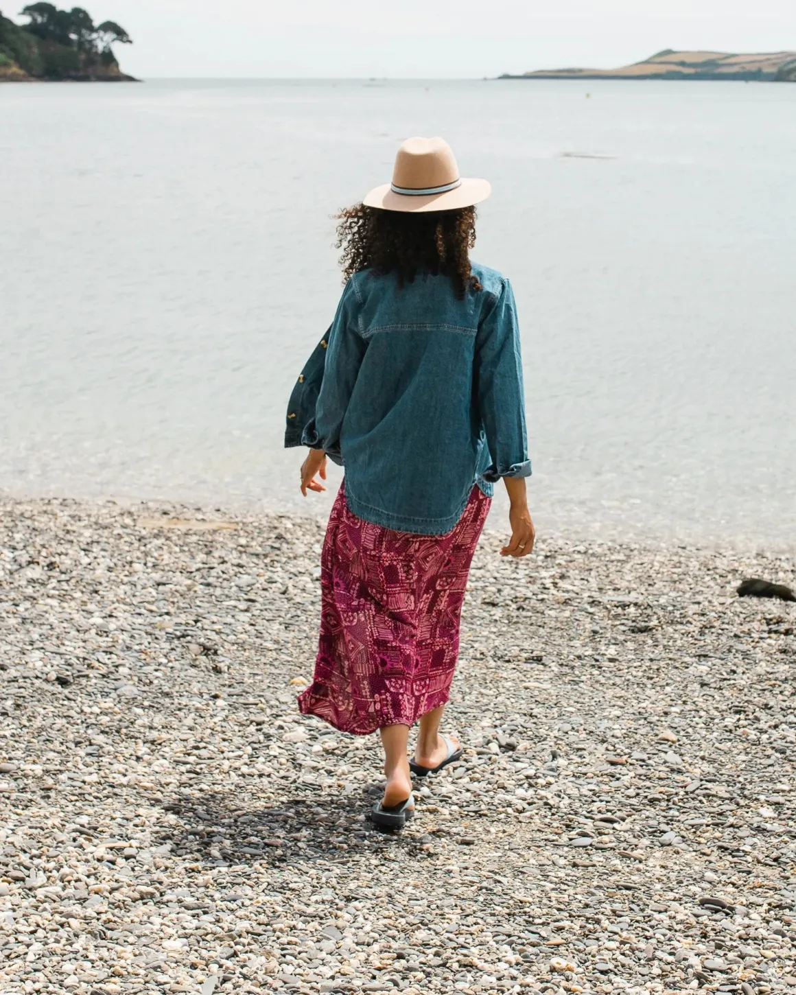 Jupe Hannah - Patchwork Vintage Bordeaux