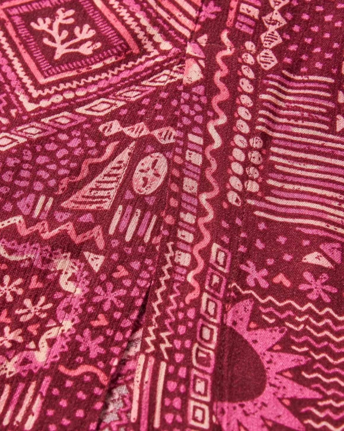 Jupe Hannah - Patchwork Vintage Bordeaux