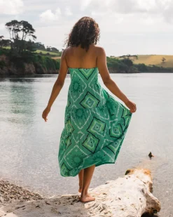 Jupe Maxi en Coton Recyclé Fareway - Vert Éclatant de l'Épinette