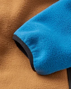 Loch Hooded Polar Fleece Recyclé - Toffee/Bleu Acier