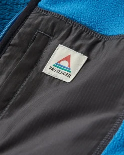 Loch Hooded Polar Fleece Recyclé - Toffee/Bleu Acier