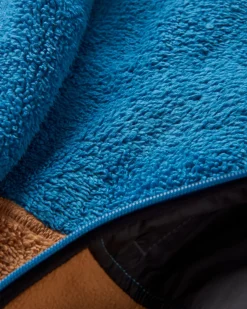 Loch Hooded Polar Fleece Recyclé - Toffee/Bleu Acier