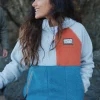 Maine 2.0 1/2 Zip Recycled Sherpa Fleece - Blue Steel