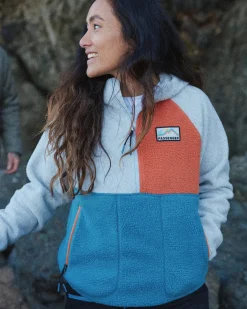 Maine 2.0 1/2 Zip Recycled Sherpa Fleece - Blue Steel