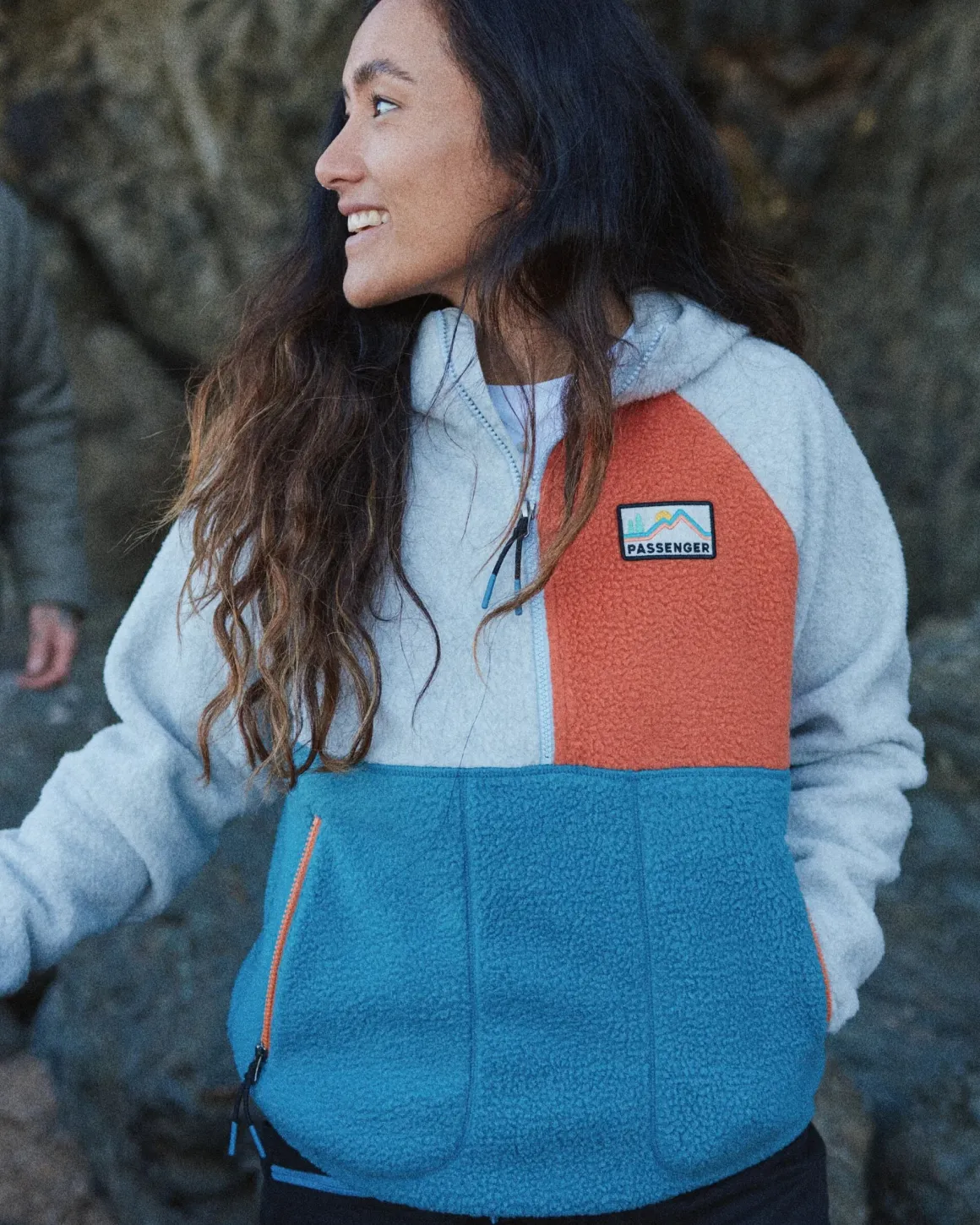 Maine 2.0 1/2 Zip Recycled Sherpa Fleece - Blue Steel