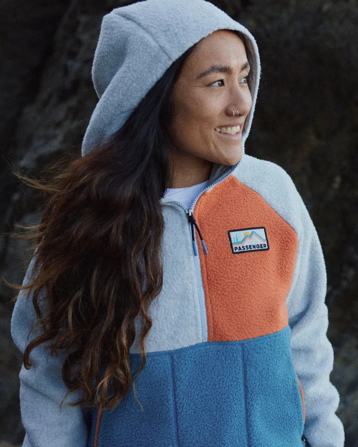 Maine 2.0 1/2 Zip Recycled Sherpa Fleece - Blue Steel
