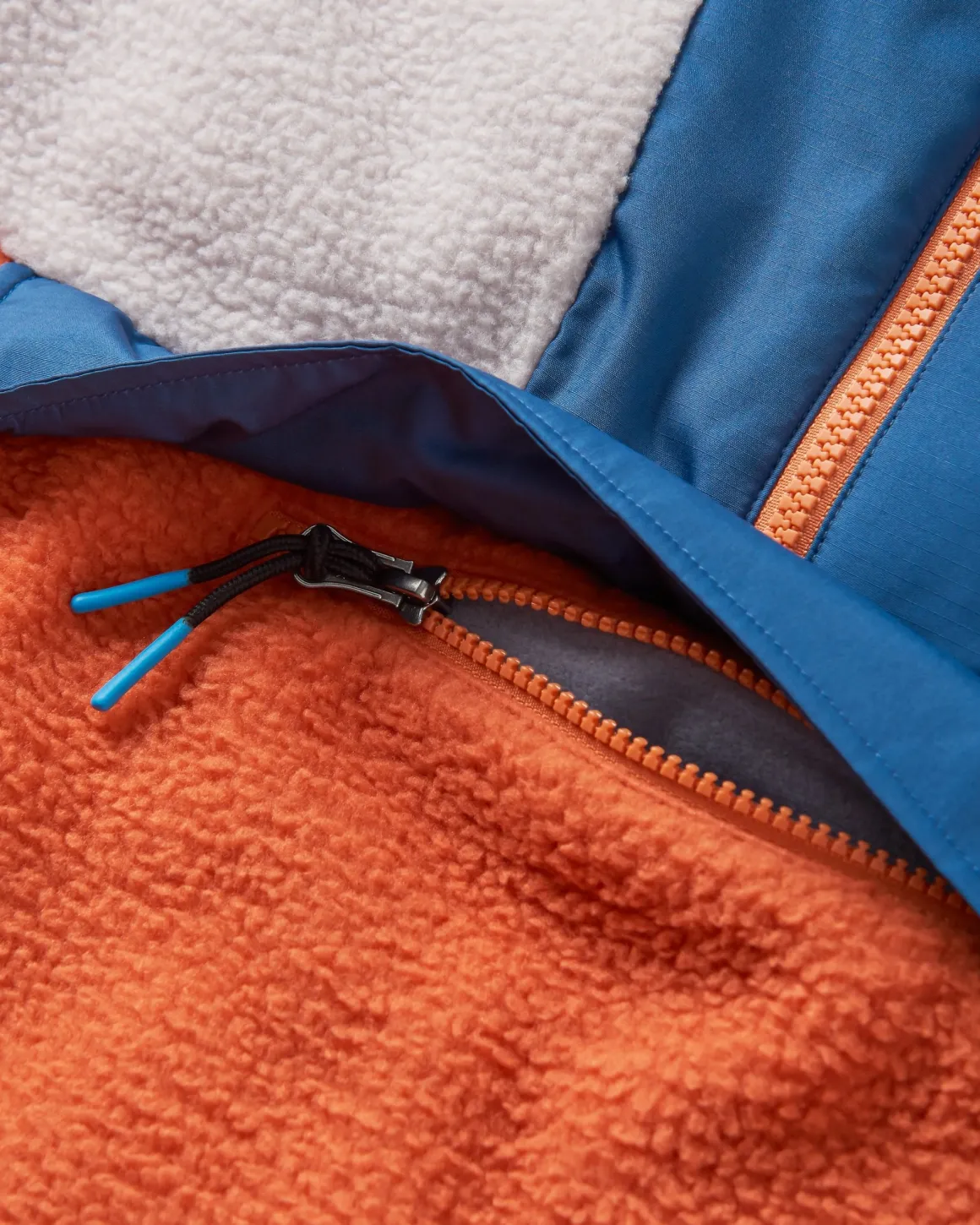 Maren 1/2 Zip Recycled Sherpa Fleece - Burnt Orange