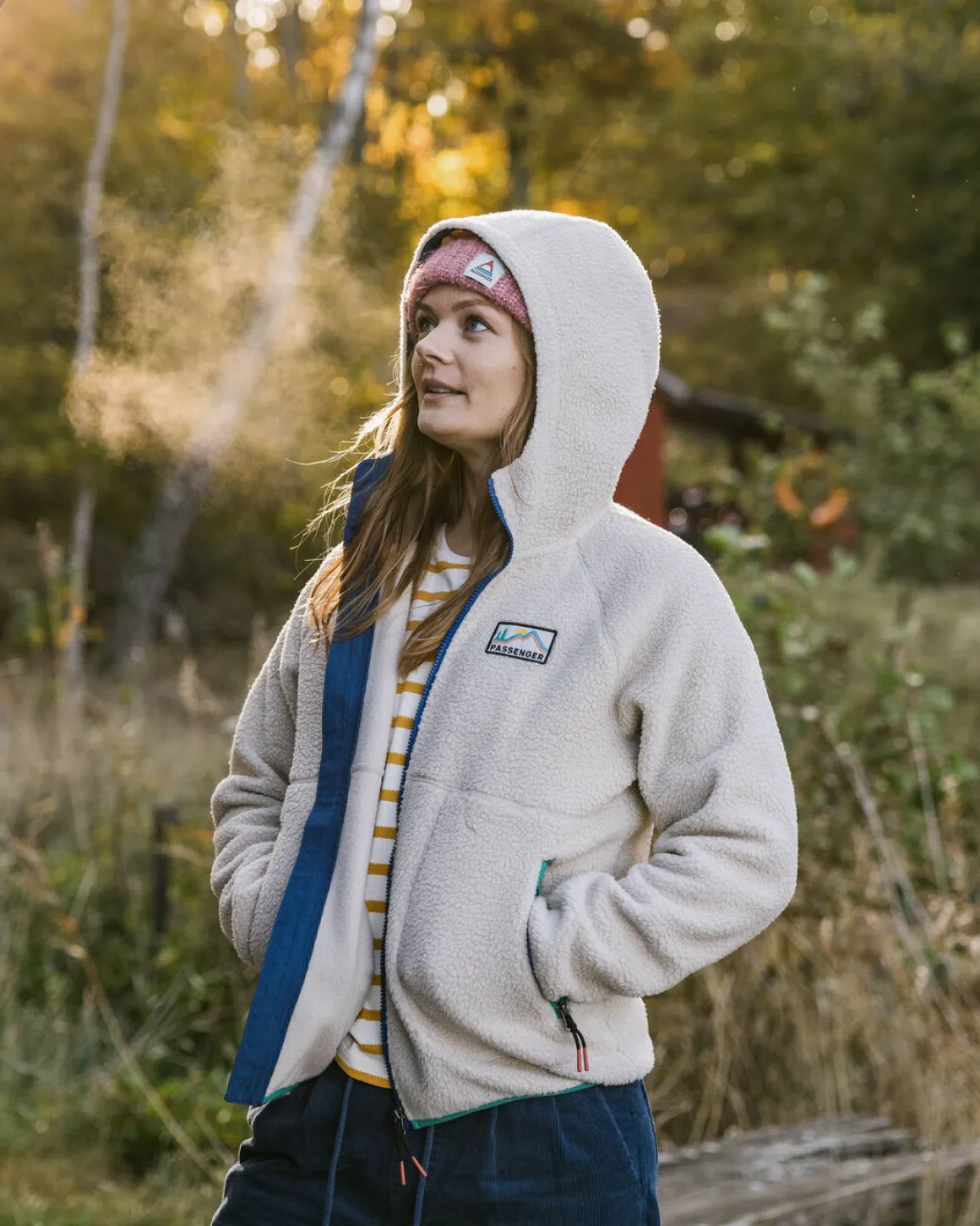 North Coast 2.0 Veste à Capuche en Sherpa Recyclé - Avoine