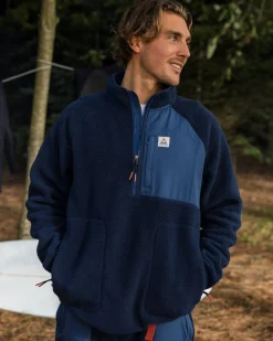 Offgrid 2.0 1/2 Zip Recycled Sherpa Fleece - Rich Navy