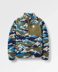Offroad Sherpa Recyclé 1/2 Zip Fleece - Mount Scenic Khaki