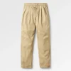 Pantalon à taille élastiquée Compass - Biscuit