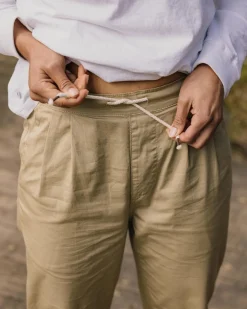 Pantalon à taille élastiquée Compass - Biscuit