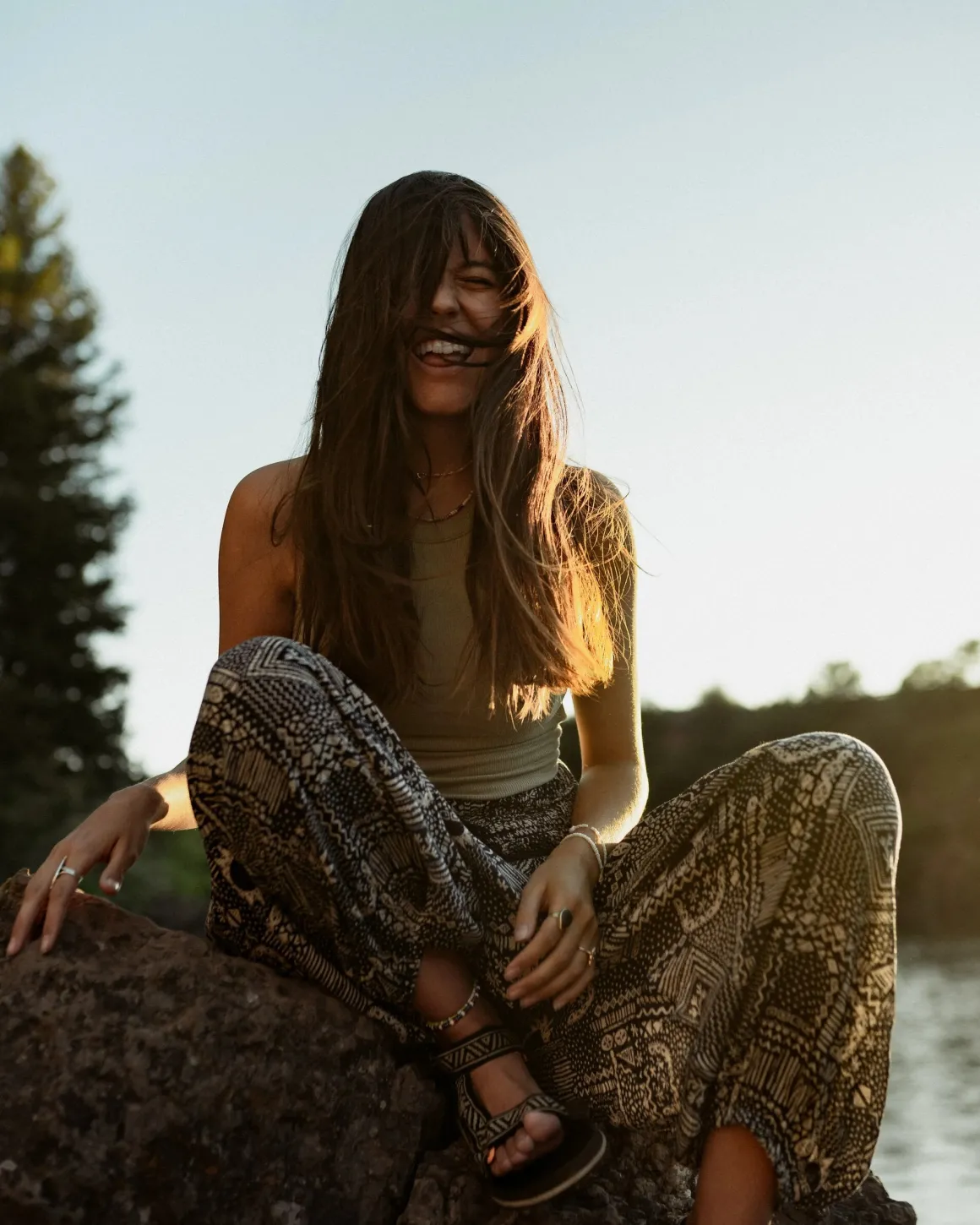 Pantalon Ample Daylily - Patchwork Vintage Marine