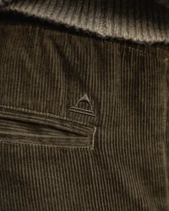 Pantalon Aventurier en Velours Côtelé - Olive Poussiéreux