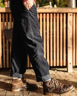 Pantalon Aventurier en Velours Côtelé - Bleu Marine Profond