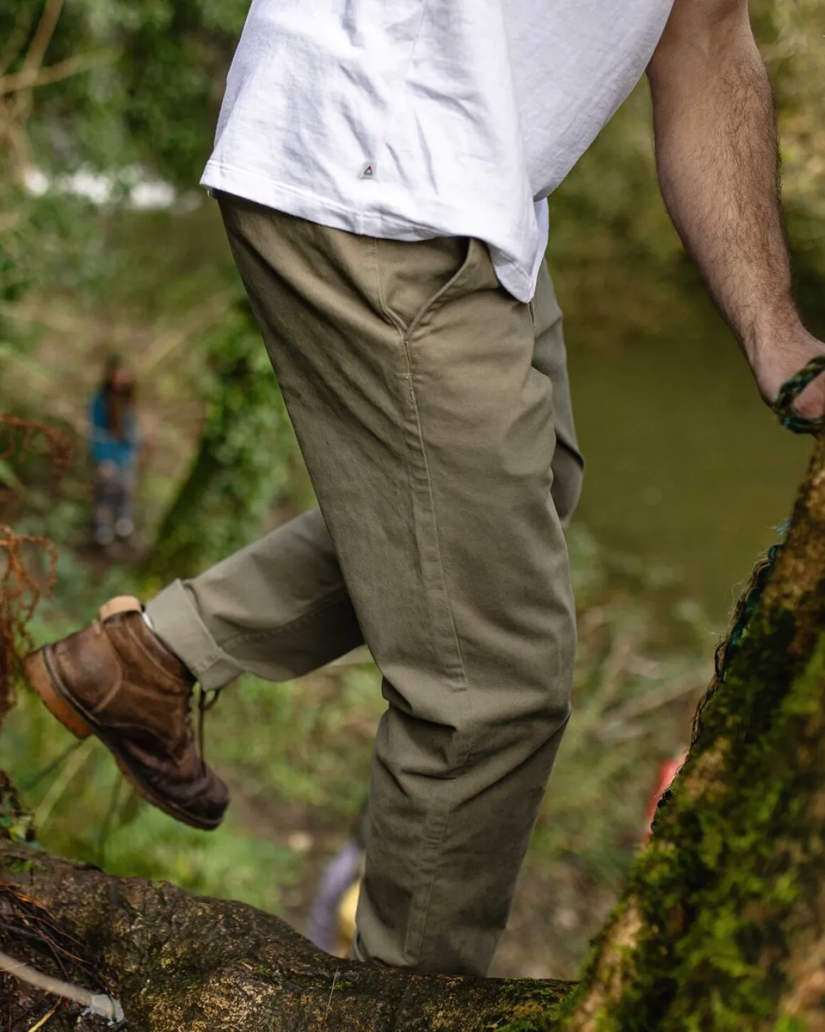 Pantalon en coton bio 365 - Olive poussiéreuse