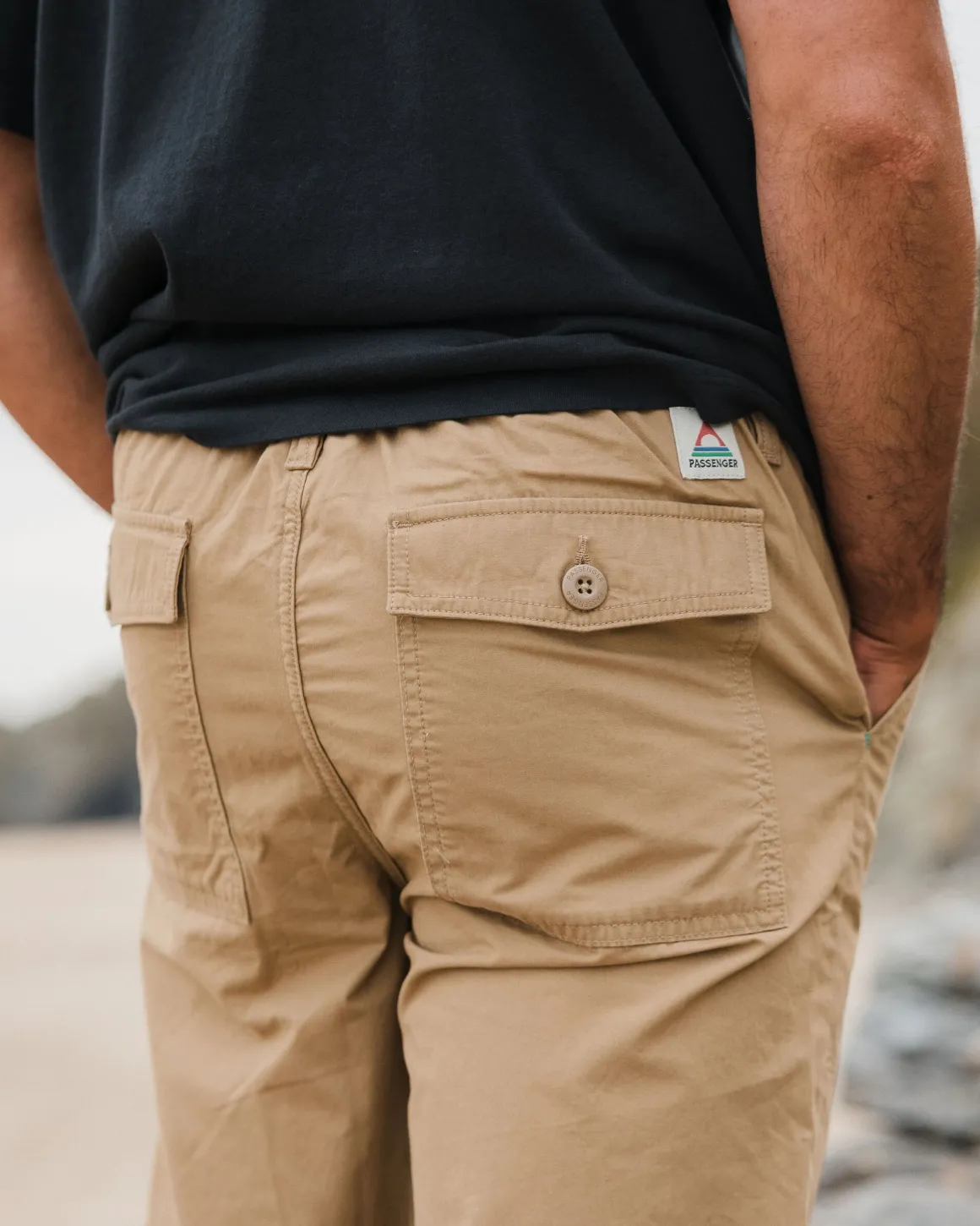 Pantalon en coton bio Chance - Biscuit