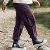 Pantalon en coton bio Hydrilla - Prune Profonde