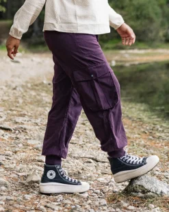 Pantalon en coton bio Hydrilla - Prune Profonde