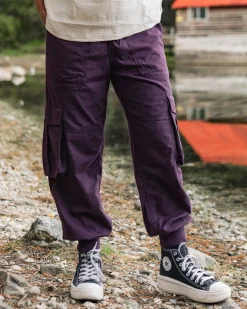 Pantalon en coton bio Hydrilla - Prune Profonde