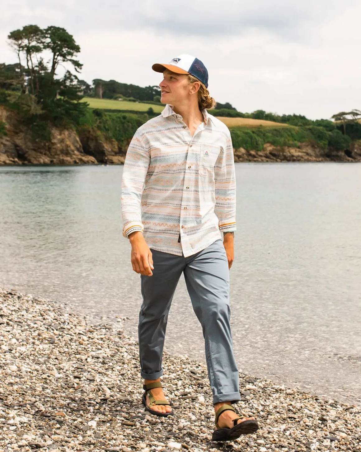 Pantalon en coton bio léger 365 - Gris orage