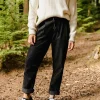 Pantalon en velours côtelé recyclé Compass - Noir