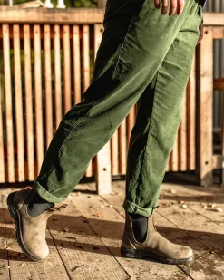 Pantalon en velours côtelé recyclé Compass - Fir Tree