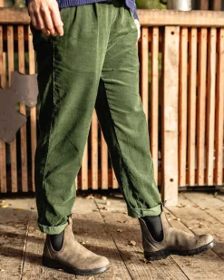 Pantalon en velours côtelé recyclé Compass - Fir Tree