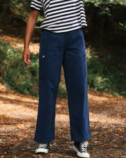 Pantalon en velours côtelé bio Someday - Denim foncé