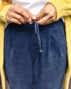 Pantalon en velours côtelé recyclé Compass - Denim foncé