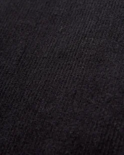 Pantalon en velours côtelé bio raccourci Someday - Noir