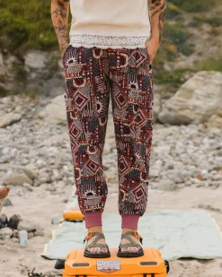 Pantalon Recyclé Day Dream - Patchwork Vintage Noir/Multicolore