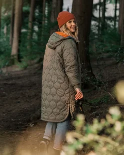 Parka Isolant Recyclé Flora 2.0 Longue - Olive Poussiéreux