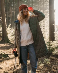 Parka Isolant Recyclé Flora 2.0 Longue - Olive Poussiéreux