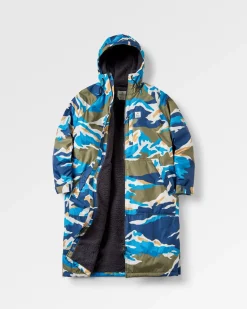 Poncho de surf doublé en sherpa recyclé - Mount Scenic Khaki